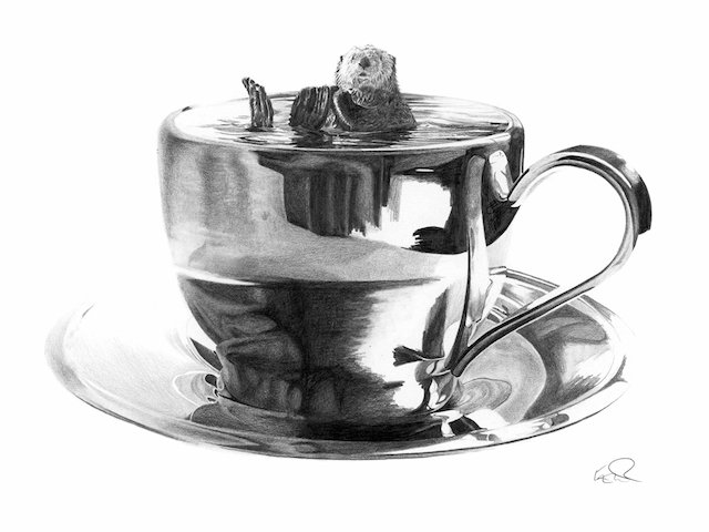Sketch Chalk Tea Saucer (15cm) - Royal Crown Derby